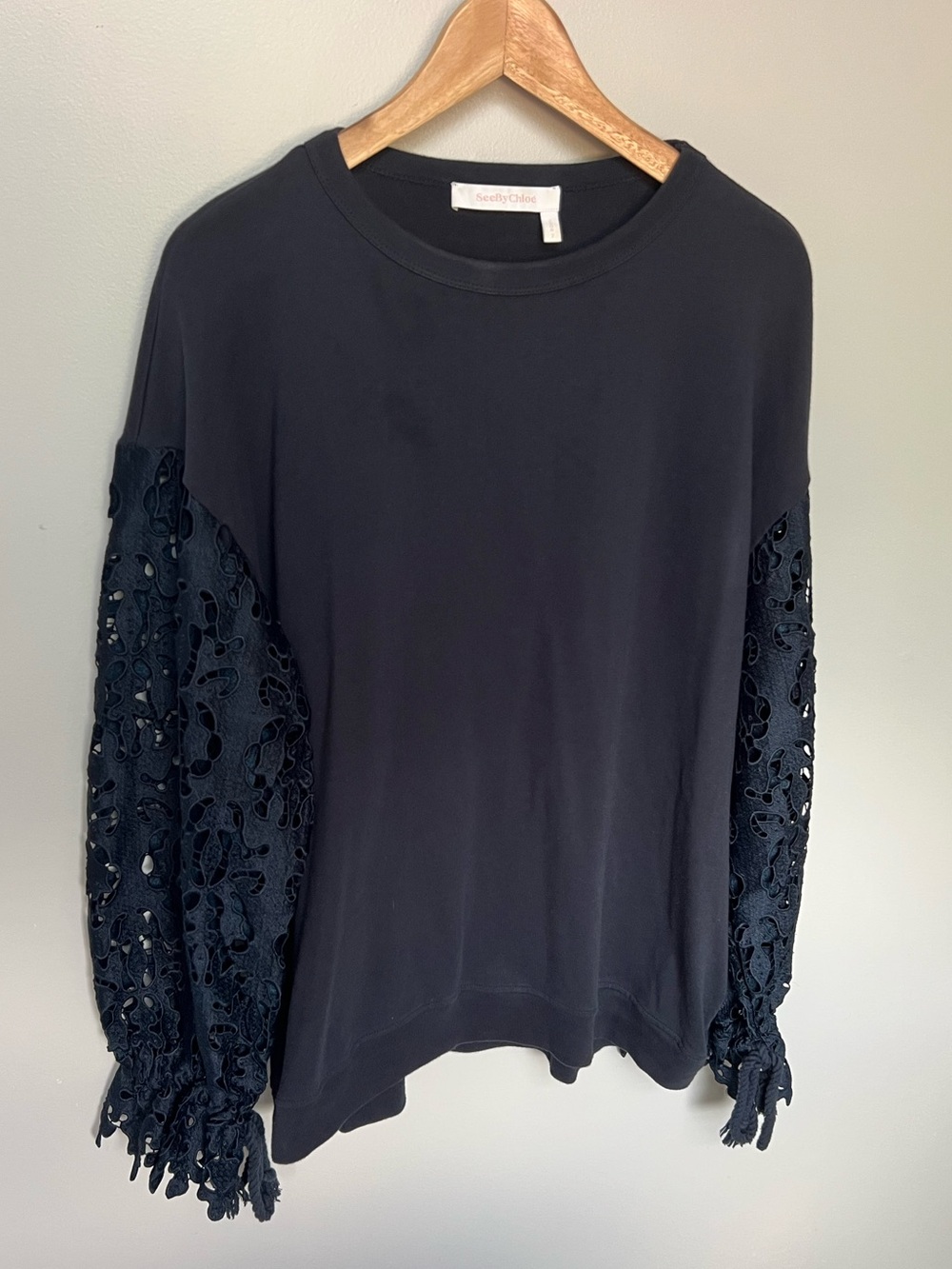 SEE BY CHLOE | Lace Crewneck Sweater
